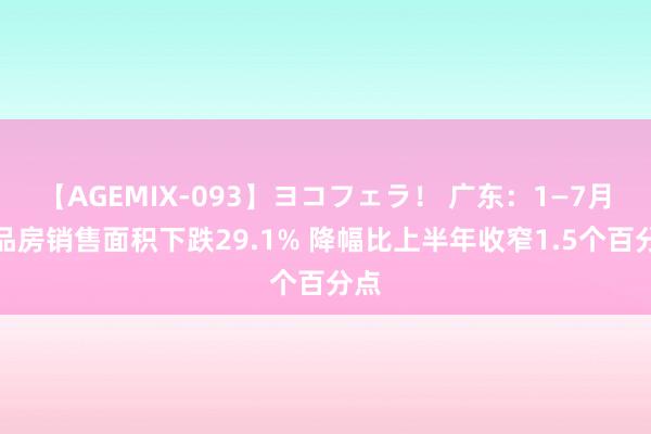 【AGEMIX-093】ヨコフェラ！ 广东：1—7月商品房销售面积下跌29.1% 降幅比上半年收窄1.5个百分点